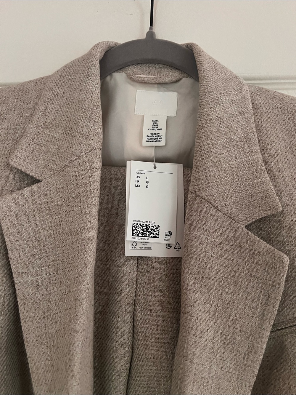H&M Taupe Blazer Jacket
